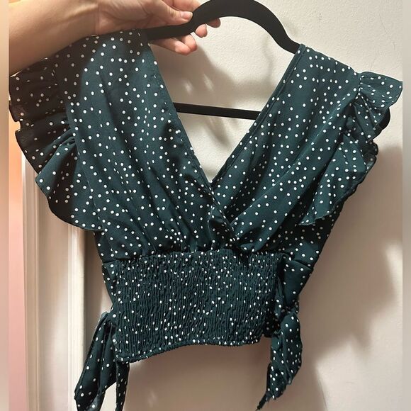 Cute Polkadot Green top - Picture 2 of 7